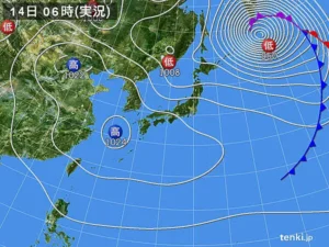 本日の気圧配置